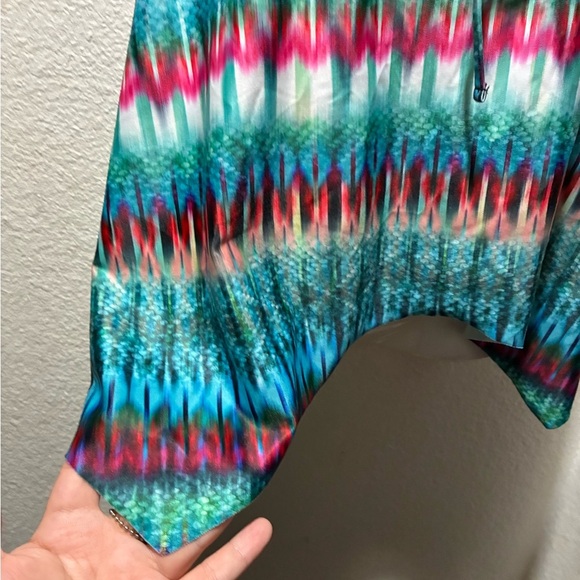 Swimsuits For All Tropiculture Women’s Multicolor V-Neck Flowy Tankini Top 16 - Picture 11 of 16